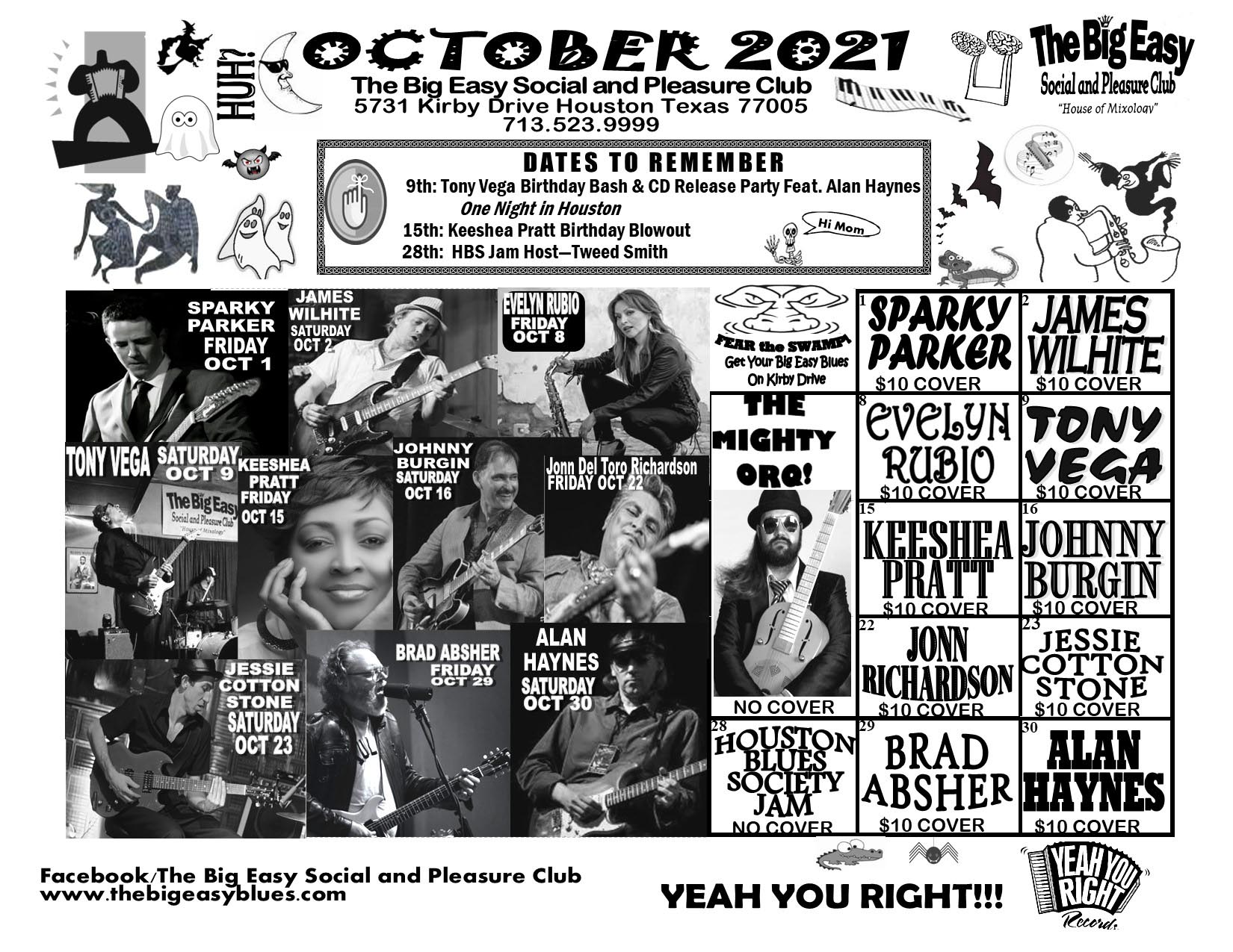 October 2021 Calendar The Big Easy