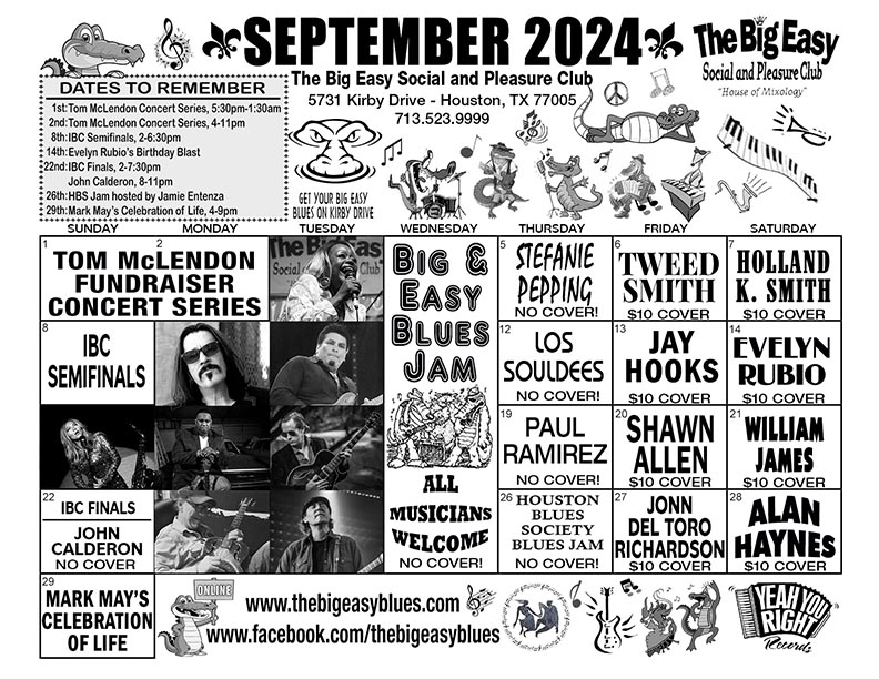 The Big Easy Calendar September 2024